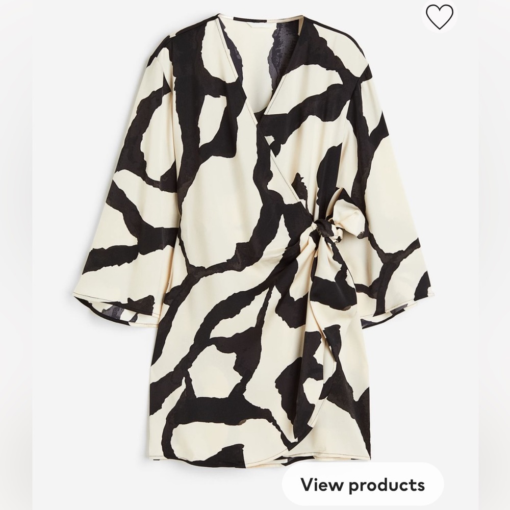 Satin wrap dress, small